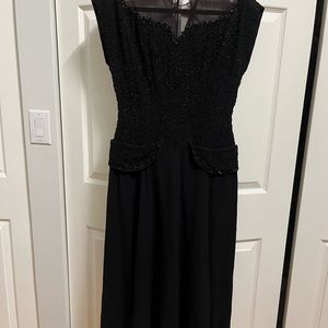 Gorgeous 1950’s Vintage Black Beaded dress